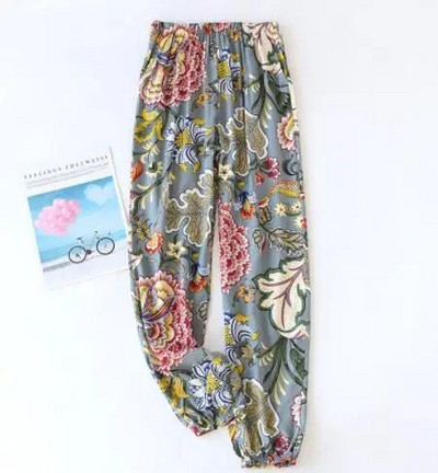 Japán stílusú pamut nadrág női tavaszi és nyári vékony rész 100% pamut többszínű pizsama nadrág szúnyog elleni nadrág