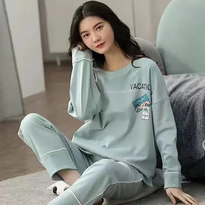 Fdfklak Pijamas De Mujer Uus multikas armas pidžaama naistele Koo puuvillane magamisriided kevadsügis koduülikond M-3XL naiste pidžaamad