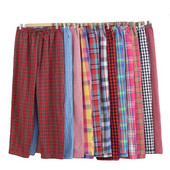Proljeće Jesen Ženske 100% pamučne hlače za spavanje Ženske visokokvalitetne spavaćice Lounge Wear Hlače Ženske ležerne karirane kućne hlače