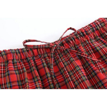 Ανοιξιάτικο φθινόπωρο Γυναικείο παντελόνι ύπνου 100% βαμβακερό Γυναικείο Νυχτικό Υψηλής Ποιότητας Σαλόνι Φόρεμα Παντελόνι Γυναικείο Casual καρό παντελόνι για το σπίτι