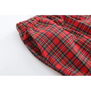 Пролет Есен Дамски панталони за сън от 100% памук Дамски висококачествени нощни облекла за хол Дамски ежедневни домашни панталони на каре