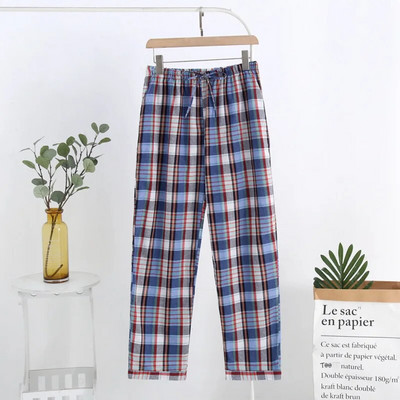 Proljeće Jesen Ženske 100% pamučne hlače za spavanje Ženske visokokvalitetne spavaćice Lounge Wear Hlače Ženske ležerne karirane kućne hlače