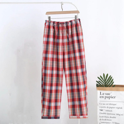 Proljeće Jesen Ženske 100% pamučne hlače za spavanje Ženske visokokvalitetne spavaćice Lounge Wear Hlače Ženske ležerne karirane kućne hlače