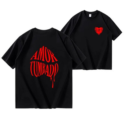 Velika veličina Corridos Tumbados Pamučna majica kratkih rukava Muška modna majica s kratkim rukavima Cano Ženska ležerna Harajuku ulična majica