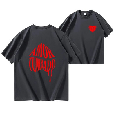 Velika veličina Corridos Tumbados Pamučna majica kratkih rukava Muška modna majica s kratkim rukavima Cano Ženska ležerna Harajuku ulična majica