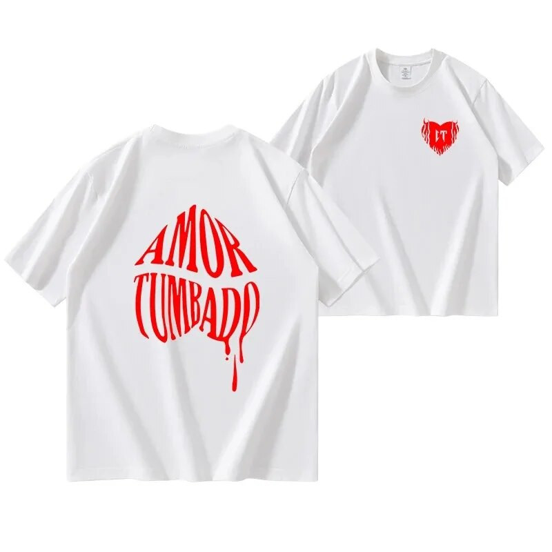 Velika veličina Corridos Tumbados Pamučna majica kratkih rukava Muška modna majica s kratkim rukavima Cano Ženska ležerna Harajuku ulična majica