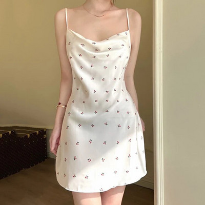 Καλοκαιρινά γυναικεία νυχτικά νυχτικά και ρόμπα Πυζά στάμπα λουλούδι Μπουρνούζι Φόρεμα νυχτικό Φαρδύ Μεταξωτό Σατέν Σπίτι Φορέστε Σαλόνια