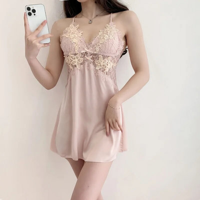 Szexi Patchwork Csipke köntös Harisnyatartó Hálóruha Hálóruha szett tavaszi nyár női otthoni ruha Intim fehérnemű selyem szatén fürdőköpeny