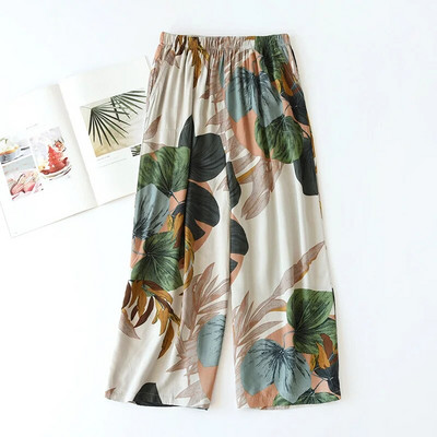 Ljetne nove ženske pidžama hlače od 100% viskoze skraćene hlače tanke široke hlače širokih nogavica kućne hlače pidžama veće veličine slatke kratke hlače