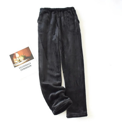 Moteriškos pižamos, apatinės miegui skirtos moteriškos rudens ir žiemos šiltos flanelinės kelnės Laisvos didelio dydžio storos koralų vilnos namų pižamos