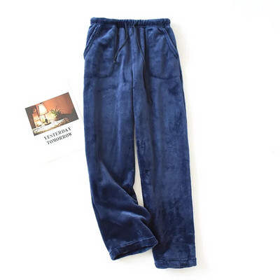 Moteriškos pižamos, apatinės miegui skirtos moteriškos rudens ir žiemos šiltos flanelinės kelnės Laisvos didelio dydžio storos koralų vilnos namų pižamos