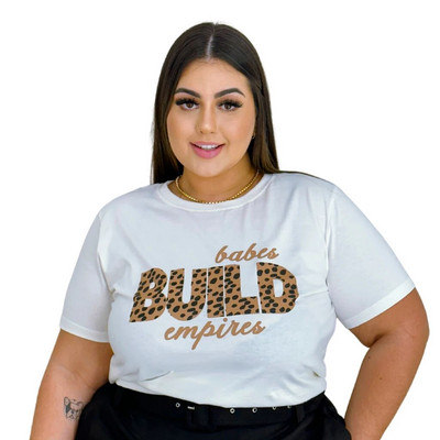 Nagy méretű pamut pólók női női harajuku tigris mintás betűnyomtatás alkalmi rövid ujjú pólók nyári pólók ruházat