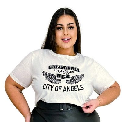 Nagy méretű pamut pólók női női harajuku tigris mintás betűnyomtatás alkalmi rövid ujjú pólók nyári pólók ruházat