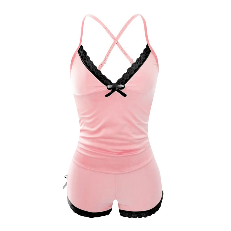 Ženske čipkane seksi donje rublje pidžame Dvodijelni set odijelo za spavanje Kombinezon odijelo za spavanje Čipkano donje rublje Ženska seksi noćna haljina