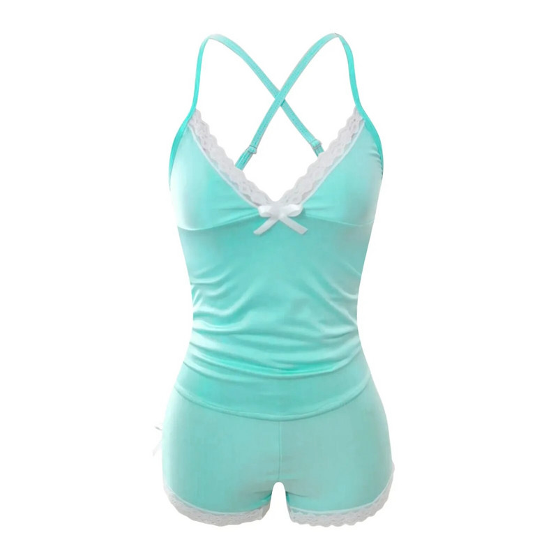 Ženske čipkane seksi donje rublje pidžame Dvodijelni set odijelo za spavanje Kombinezon odijelo za spavanje Čipkano donje rublje Ženska seksi noćna haljina