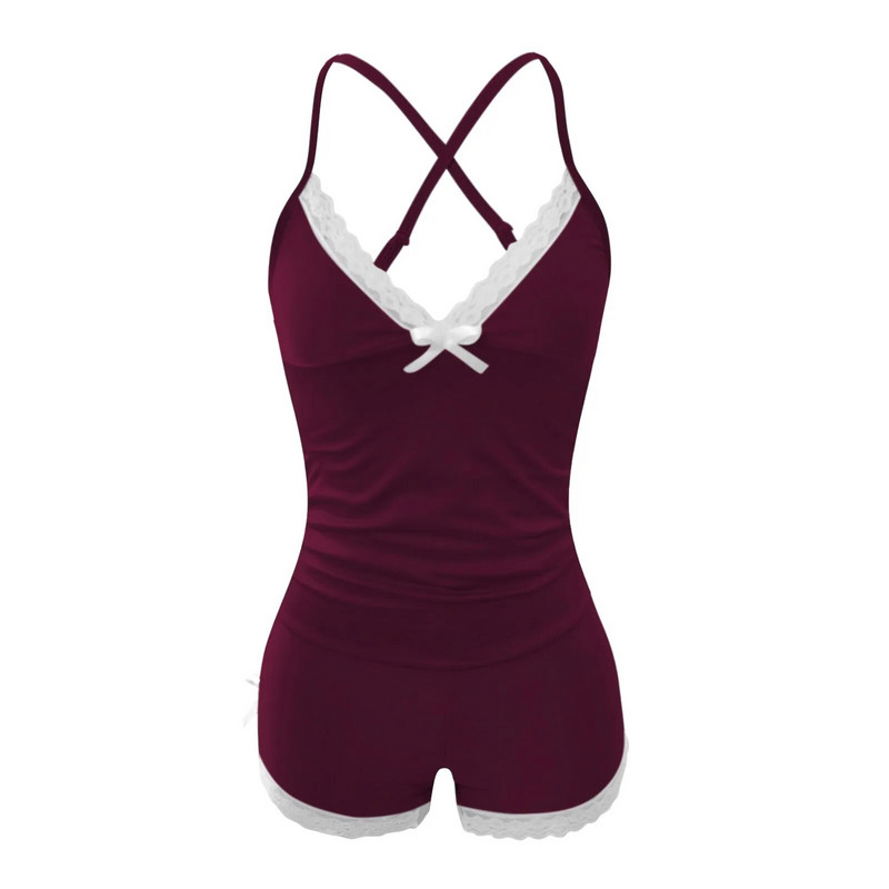 Ženske čipkane seksi donje rublje pidžame Dvodijelni set odijelo za spavanje Kombinezon odijelo za spavanje Čipkano donje rublje Ženska seksi noćna haljina