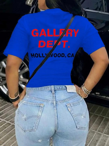 Μπλουζάκι από καθαρό βαμβάκι American Street Creative Blow Fan για άνδρες και γυναίκες Καλοκαιρινό κοντομάνικο ζευγάρι φορέματα INS Top