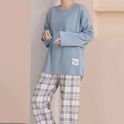 Μέγεθος Βαμβακερό Φθινόπωρο 2 Plus Χειμερινά Γυναικεία Νυχτικά Σαλόνια Για Κοστούμι Μαλακό Σπίτι Sleepwear Γυναικεία Σετ Πυτζάμες Casual