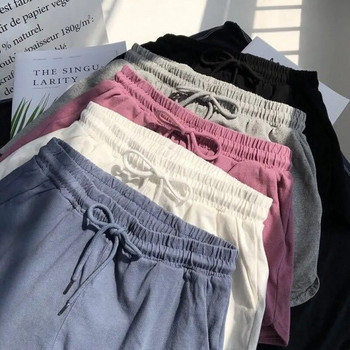 Долнище за сън Летни плътни шнурове Свободни Популярни 3XL Опростено ежедневно домашно облекло Дамски бодибилдинг пижами Къси панталони Двойки