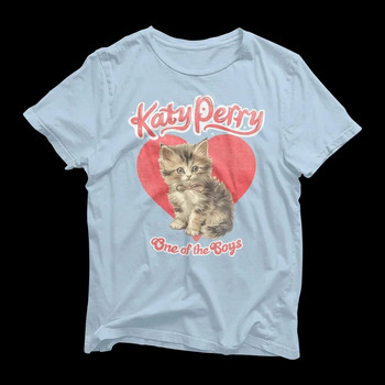 Katy Perry Peripheral Same Short Sleeve T-Shirt Street Retro style Големи размери Дамски широки памучни женски висококачествени горнища