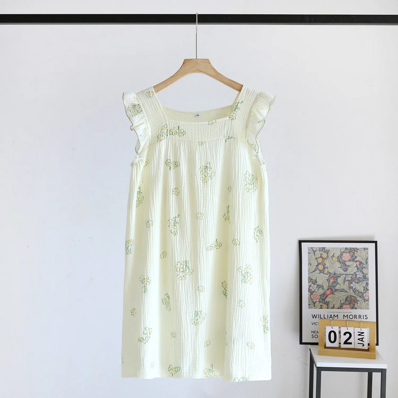 Suvine Suspender Lilleprint Pidžaama Pesu Print Naiste Chemise Magamisriiet Rihm Top Pidžaama Öösärk Koduriided