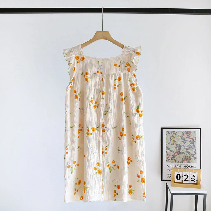 Suvine Suspender Lilleprint Pidžaama Pesu Print Naiste Chemise Magamisriiet Rihm Top Pidžaama Öösärk Koduriided