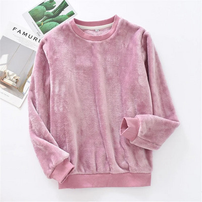 Χειμερινές μπλούζες ύπνου για γυναίκες Γυναικείες πιτζάμες χοντρές ζεστές φανέλες Πυζάμες με μασίφ λαιμόκοψη Πιτζάμα πουκάμισα Casual Sommeil Tops Lounge