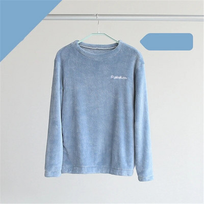 Χειμερινές μπλούζες ύπνου για γυναίκες Γυναικείες πιτζάμες χοντρές ζεστές φανέλες Πυζάμες με μασίφ λαιμόκοψη Πιτζάμα πουκάμισα Casual Sommeil Tops Lounge