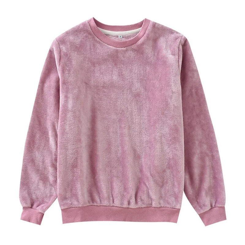 Χειμερινές μπλούζες ύπνου για γυναίκες Γυναικείες πιτζάμες χοντρές ζεστές φανέλες Πυζάμες με μασίφ λαιμόκοψη Πιτζάμα πουκάμισα Casual Sommeil Tops Lounge