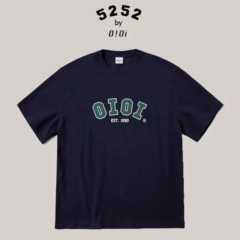 Vară Plus Size Femei Branduri de nișă coreeană Tricou Ioio Imprimare cu litere TOP supradimensionat Bumbac Bărbați Branduri de nișă Tricou Haine de modă