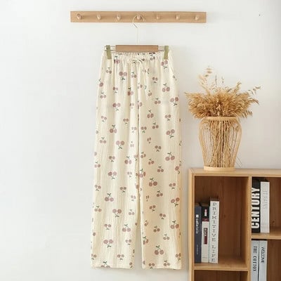 Ljetne i jesenske ženske pamučne pidžama hlače s printom Tanke labave hlače s klima uređajem Jesenske i zimske kućne hlače za spavanje