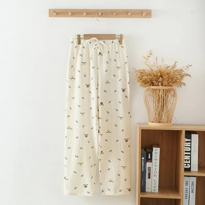 Ljetne i jesenske ženske pamučne pidžama hlače s printom Tanke labave hlače s klima uređajem Jesenske i zimske kućne hlače za spavanje