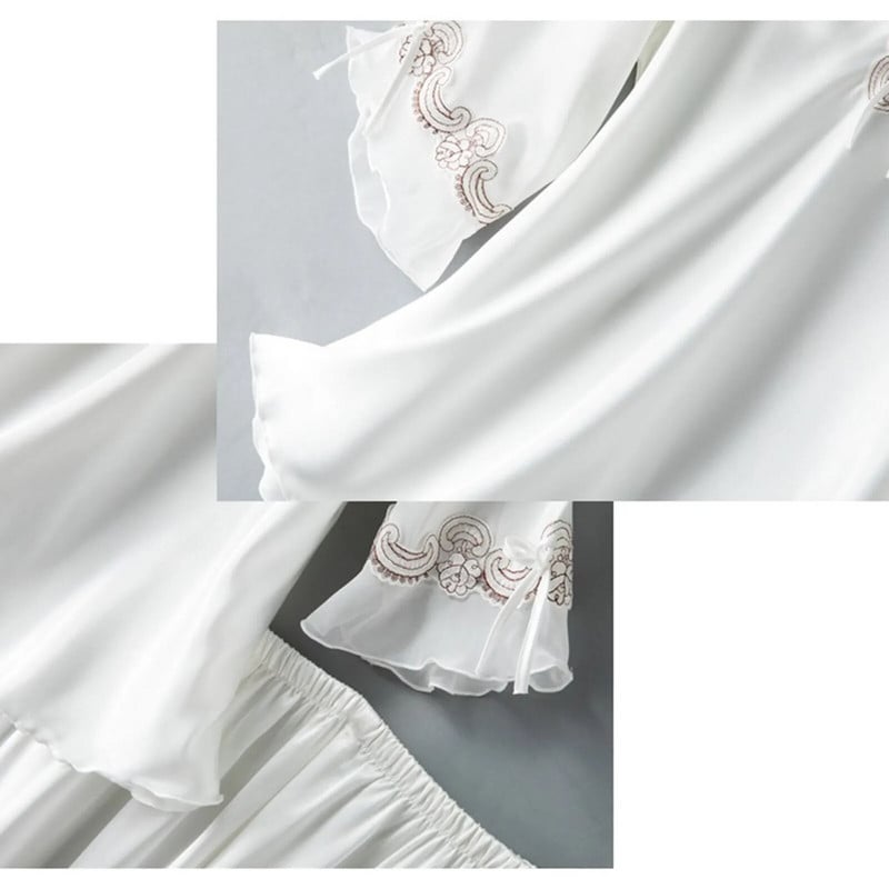 Női otthoni ruhák rövid ujjú jeges selyem pizsama készletek 2db női szexi V nyakú hálóruha szett Női otthoni ruházatú nappali ruha