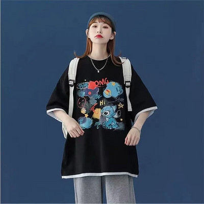 Nagy méretű női ruházat bő elasztikus kényelmes póló női nyári nagy, nagy, nagyobb méretű kényelmi felsők Alkalmi nagyméretű női rövidnadrágok