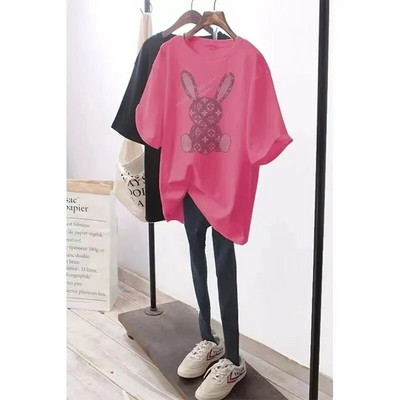 Nagy méretű női ruházat bő elasztikus kényelmes póló női nyári nagy, nagy, nagyobb méretű kényelmi felsők Alkalmi nagyméretű női rövidnadrágok