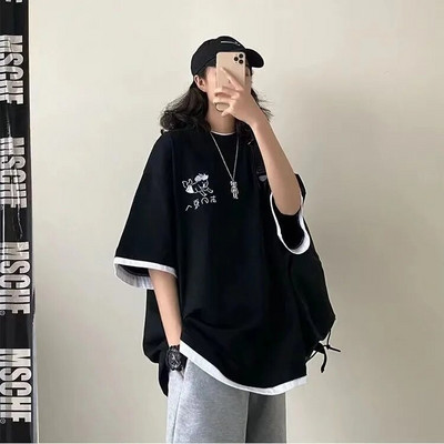 Nagy méretű női ruházat bő elasztikus kényelmes póló női nyári nagy, nagy, nagyobb méretű kényelmi felsők Alkalmi nagyméretű női rövidnadrágok