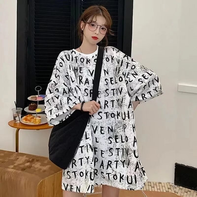 Nagy méretű női ruházat bő elasztikus kényelmes póló női nyári nagy, nagy, nagyobb méretű kényelmi felsők Alkalmi nagyméretű női rövidnadrágok