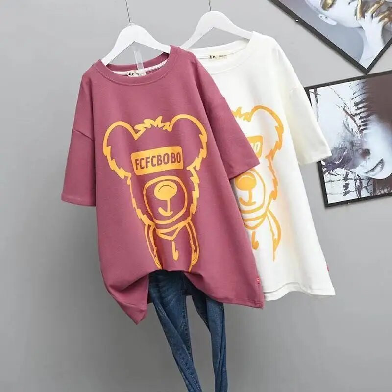 Nagy méretű női ruházat bő elasztikus kényelmes póló női nyári nagy, nagy, nagyobb méretű kényelmi felsők Alkalmi nagyméretű női rövidnadrágok