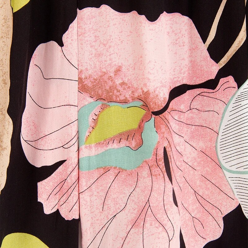 Női Summer Viscose Plus S-3XL rövid nadrág, nyomott széles, bő hálóruha Éjszakai nadrág Női pizsamanadrág