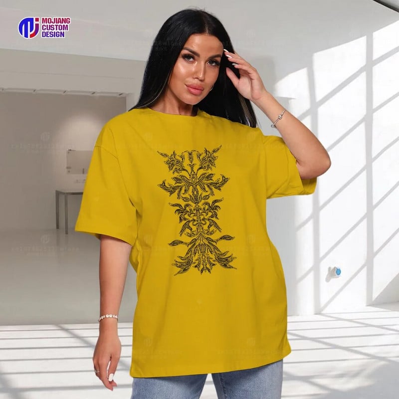 Μπλουζάκι σταυρού στάμπα σε συν μέγεθος Γυναικεία 00s Ρετρό Harajuku Patchwork Κοντομάνικο μπλουζάκι E Girl Gothic Mall Goth Track Top