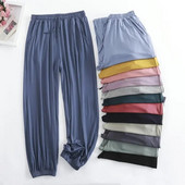 Modalne pidžame za žene s tankim dekolteom i osjećajem draži Ljetne cool tajice Ženske ležerne tanke kućne hlače