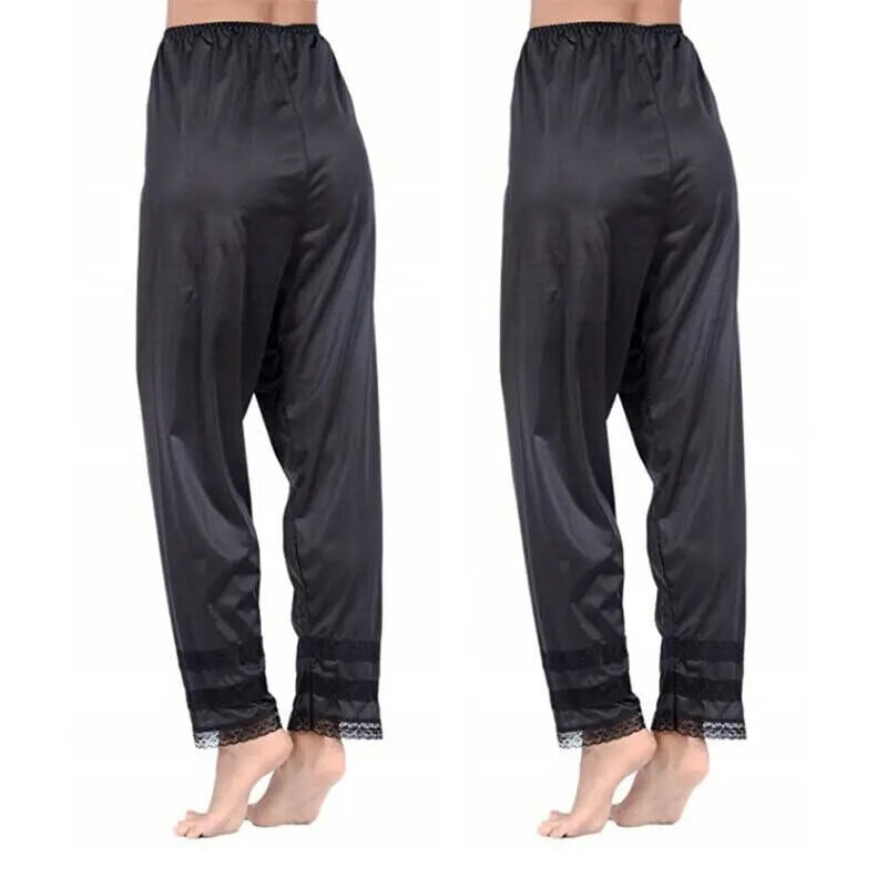 3 spalvų moteriškos minkštos pamušalas pižamos miegui naktiniai apatiniai poilsio kelnės plius dydis M-2XL