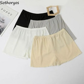 Pantaloni de dormit Pantaloni scurți de pijama supradimensionați pentru femei, cu talie elastică, îmbrăcăminte moale, pentru petrecere a timpului liber, pantaloni largi, stil japonez pentru femei