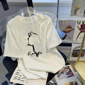 Tricouri pentru femei Tricouri din bumbac de mărime mare Tricouri pentru femei de marcă de modă Tricouri cu mâneci scurte Tricou Îmbrăcăminte Transport gratuit