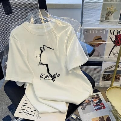 Tricouri pentru femei Tricouri din bumbac de mărime mare Tricouri pentru femei de marcă de modă Tricouri cu mâneci scurte Tricou Îmbrăcăminte Transport gratuit