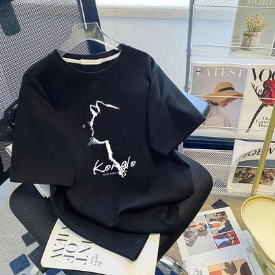 Tricouri pentru femei Tricouri din bumbac de mărime mare Tricouri pentru femei de marcă de modă Tricouri cu mâneci scurte Tricou Îmbrăcăminte Transport gratuit