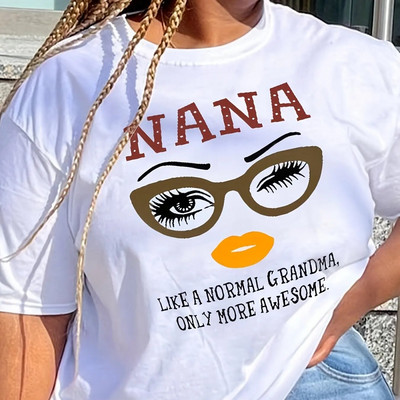 Tricou de damă din bumbac mărime Plus Ochelari Tricou casual imprimat pentru fete Stil colegiu Tricou de damă Micro Stretch Confortabil