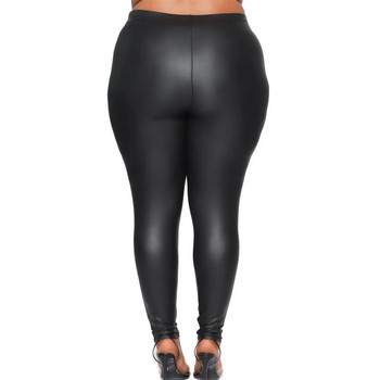 PU комплекти дамски панталони с голям размер от две части Модни улични черни тениски с половин ръкав Панталони с ластик на талията Дропшиппинг на едро