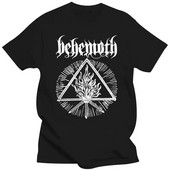 Behemoth Furor Divinus Μαύρο Λευκό Πουκάμισο Death Μεταλλικό Μπλουζάκι Ανδρικό Γυναικείο Βαμβακερό Μπλουζάκι συν μέγεθος