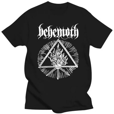 Behemoth Furor Divinus Μαύρο Λευκό Πουκάμισο Death Μεταλλικό Μπλουζάκι Ανδρικό Γυναικείο Βαμβακερό Μπλουζάκι συν μέγεθος